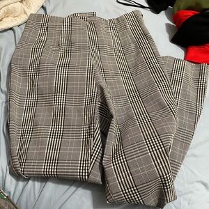 Plaid slack pants
